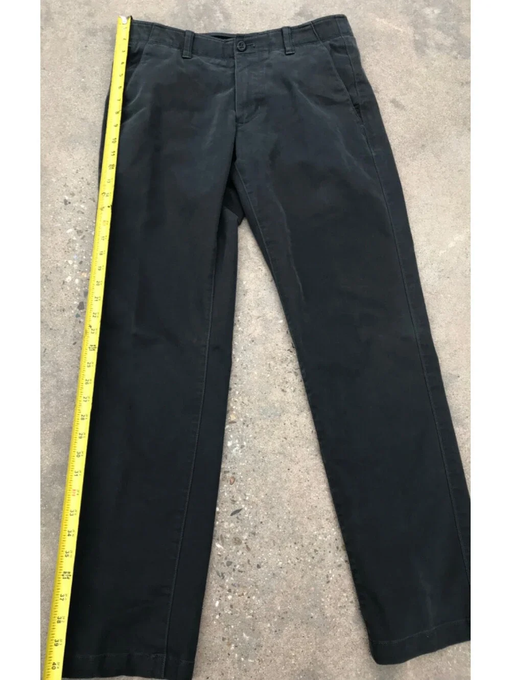 Eddie Bauer Cotton Blend Pants 33W x 30L Blue/Grey Canvas one Side Zip Pocket